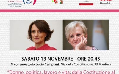 Sabato 13 novembre: Donne, politica, lavoro e vita: dalla Costituzione al Piano nazionale per la ripresa e la resilienza. Un cantiere ancora aperto.