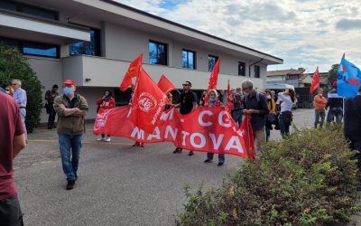 Manifestazione Gianetti Carpenedolo: Fiom Mantova presente