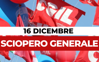 16 DICEMBRE SCIOPERO GENERALE CGIL E UIL. INSIEME PER LA GIUSTIZIA. I PULLMAN DA MANTOVA PER MILANO