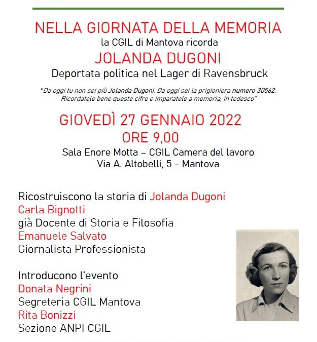 27 gennaio 2022: Giornata della Memoria