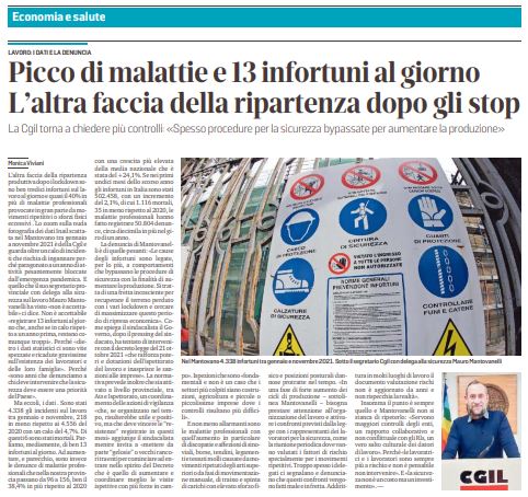 Picco di malattie e 13 infortuni al giorno L’altra faccia della ripartenza dopo gli stop La Cgil torna a chiedere più controlli: «Spesso procedure per la sicurezza bypassate per aumentare la produzione»