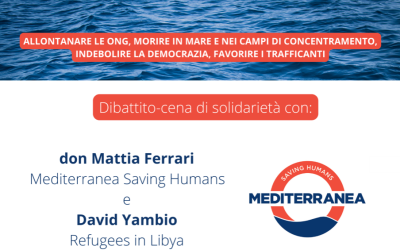 Sabato 4 marzo 2023: Dibattito-cena di solidarietà a Mantova con Mediterranea Saving Humans