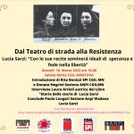 Dal Teatro di Strada alla Resistenza, alla Cgil focus sulla figura di Lucia Sarzi