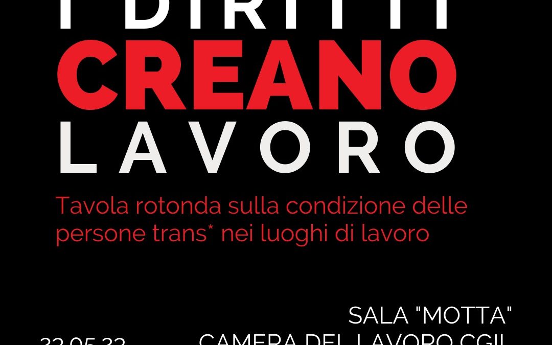 Condizione delle persone trans nei luoghi di lavoro, tavola rotonda alla Cgil