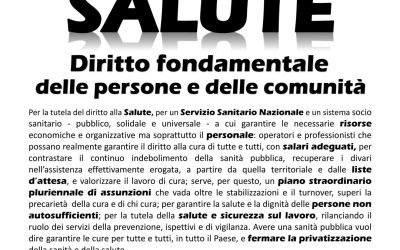 24 giugno manifestazione nazionale a Roma in difesa del diritto alla salute delle persone e nei luoghi di lavoro e per la difesa e rilancio del Servizio Sanitario Nazionale, pubblico e universale. Da Mantova oltre cento persone