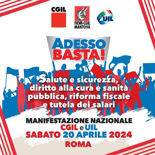 20 APRILE: MANIFESTAZIONE NAZIONALE A ROMA 