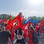 Basta morti e infortuni sul lavoro, Cgil e Uil manifestano in piazzale Gramsci