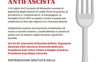 Pastasciutta Antifascista: il 24 luglio appuntamento a Campo Canoa