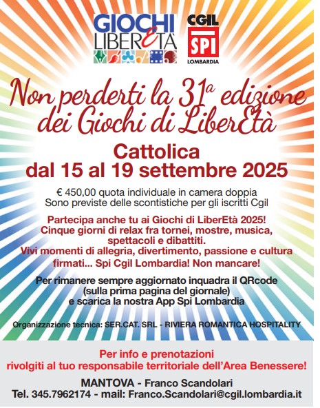 Giochi di Liberetà a Cattolica: più di 50 mantovani pronti a partecipare