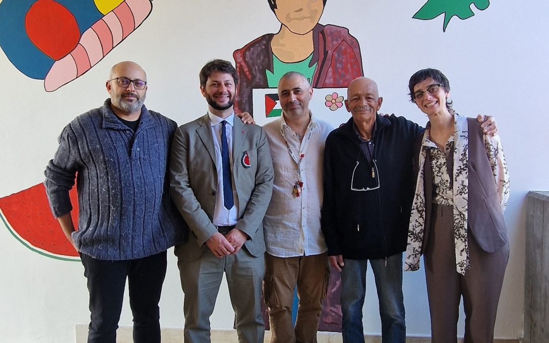I sogni dei bambini di Gaza nel murale realizzato da Carrasco per la Cgil di Mantova
