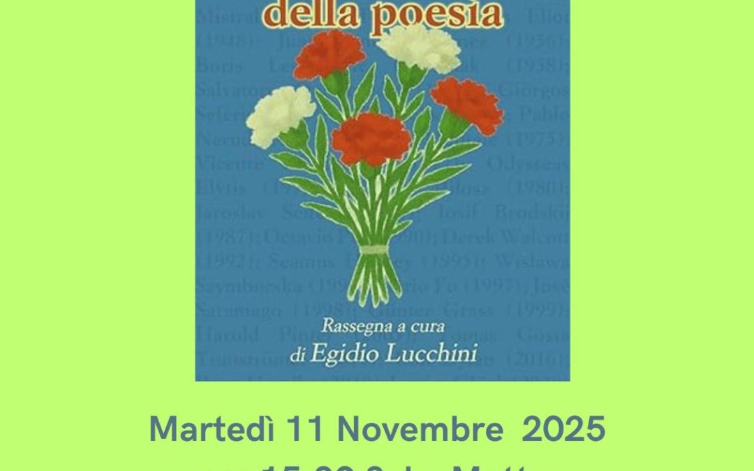 I Nobel della Poesia, l’11 novembre alla Cgil la presentazione del libro di Egidio Lucchini