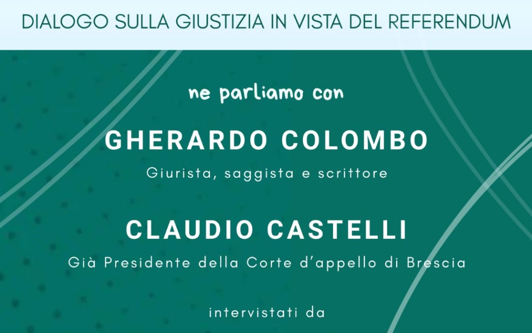 Comitati per il NO alla riforma della giustizia: il 27 gennaio Gherardo Colombo a Palazzo Soardi
