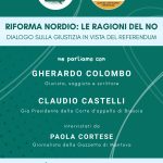 Comitati per il NO alla riforma della giustizia: il 27 gennaio Gherardo Colombo a Palazzo Soardi