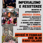 Americhe tra imperialismo e resistenze, il 19 febbraio incontro di approfondimento all’Arci Salardi