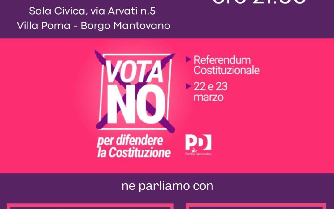 No alla riforma della giustizia, le iniziative del Comitato del NO: il 19 febbraio a Villa Poma c’è Benedetta Tobagi