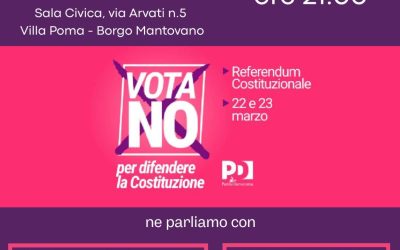 No alla riforma della giustizia, le iniziative del Comitato del NO: il 19 febbraio a Villa Poma c’è Benedetta Tobagi