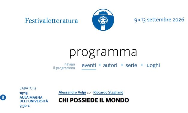 Festivaletteratura 2026, Cgil Mantova a fianco dell’evento sostiene l’incontro con Alessandro Volpi