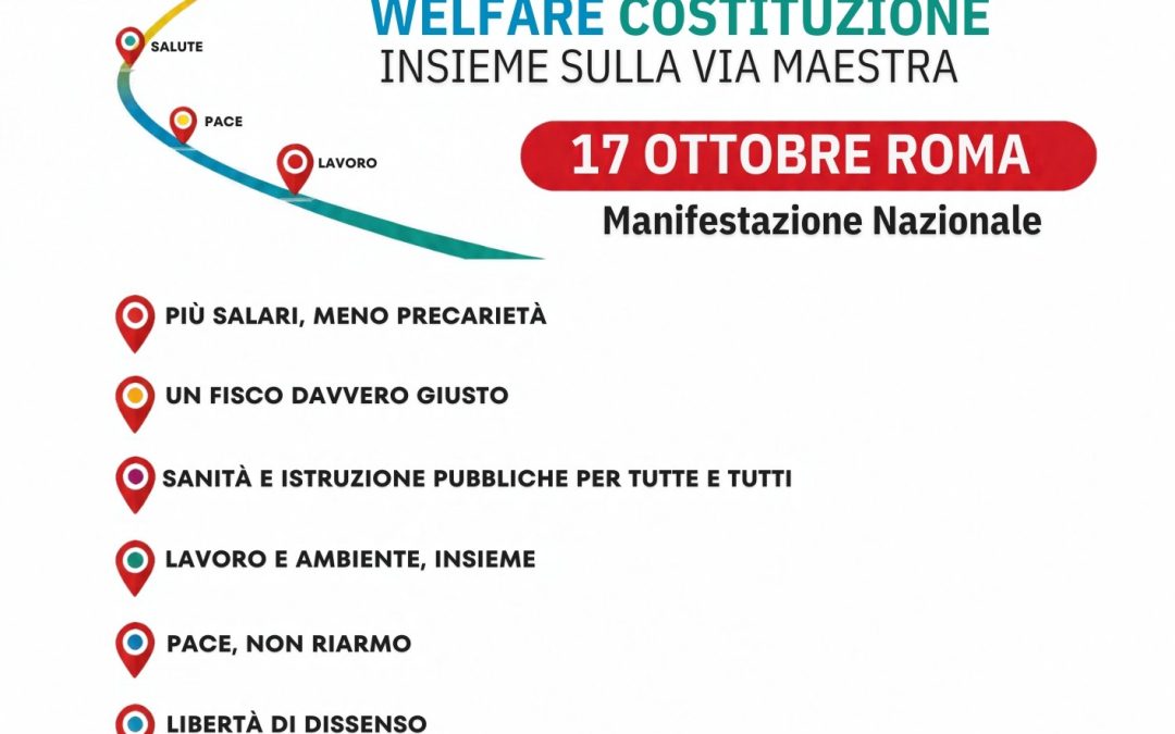 Manifestazione nazionale a Roma sabato 17 ottobre in difesa dei valori costituzionali: in oltre 500 in partenza da Mantova